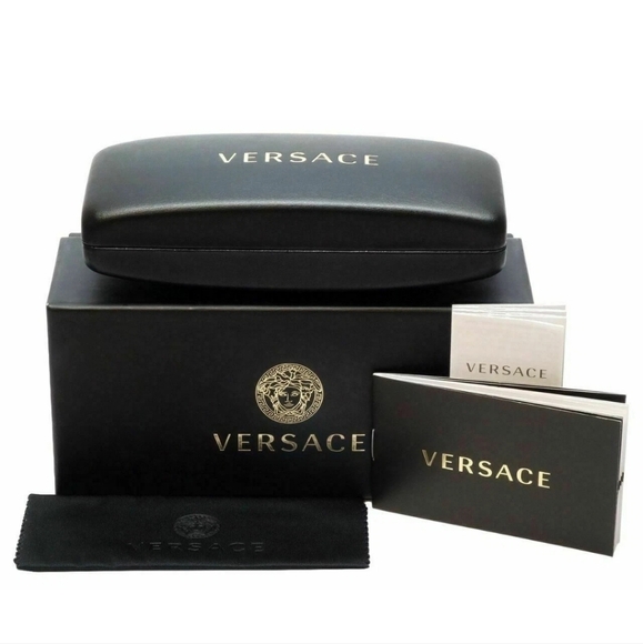 VERSACE RARE NEW Medusa Black Cat-Eye Grey Lens Sunglasses VE4314 GB1/11 main image 7